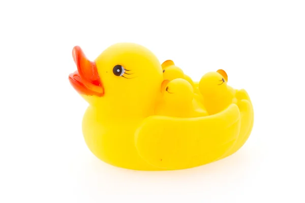 Brinquedo pato isolado no fundo branco — Fotografia de Stock