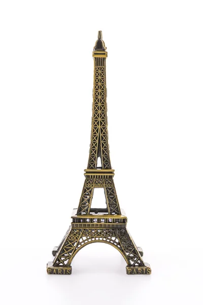 Eiffel Tower toy isolated on white background — Stock Photo, Image