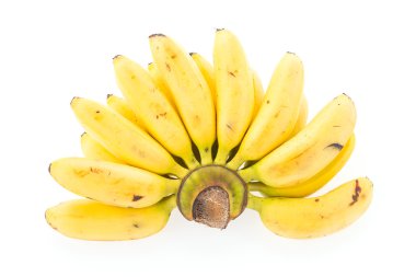 Beyaz arkaplanda izole edilmiş muz