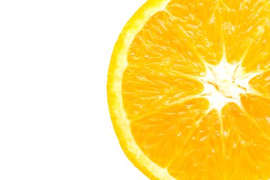 Beyaz üzerine izole edilmiş turuncu