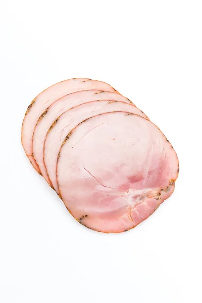 Ham isolated on white — Stock Photo, Image