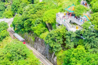 turistik tramvay zirvesinde, hong kong 