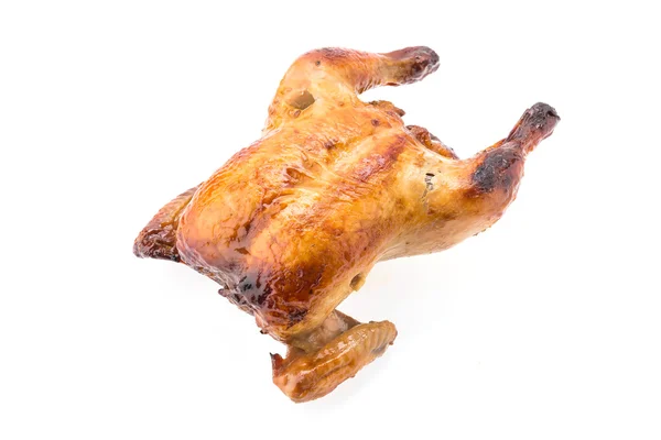 Ψητό κοτόπουλο απομονωθεί σε λευκό — Φωτογραφία Αρχείου