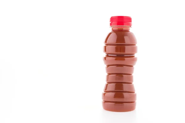 Botella de jugo de tomate aislada sobre fondo blanco —  Fotos de Stock