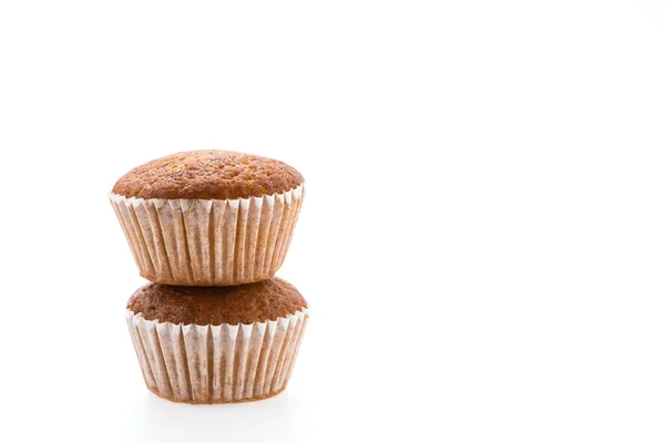 Bananenkuchen isoliert auf weiß — Stockfoto