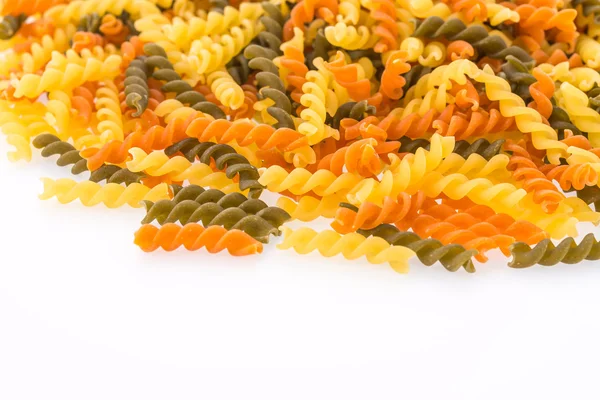 Pasta isolata su fondo bianco — Foto Stock