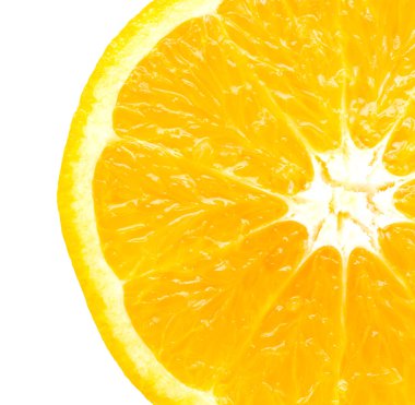 Beyaz üzerine izole edilmiş turuncu