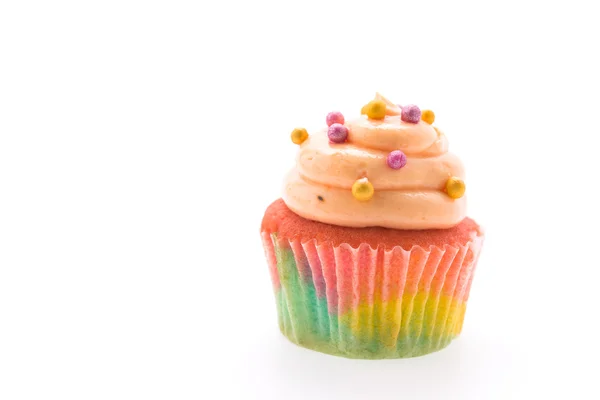 Cupcakes colorés isolés sur blanc — Photo