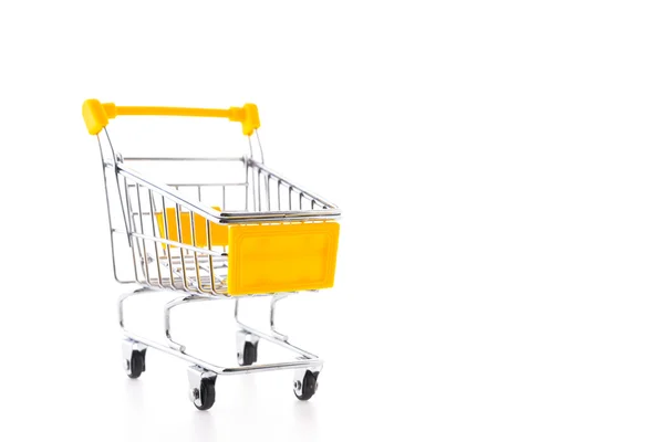 Shopping cart isolated on white background — Stock Photo, Image