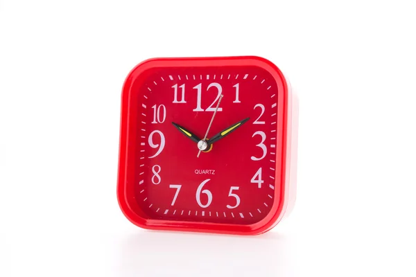 Alarme vermelho isolado no fundo branco — Fotografia de Stock