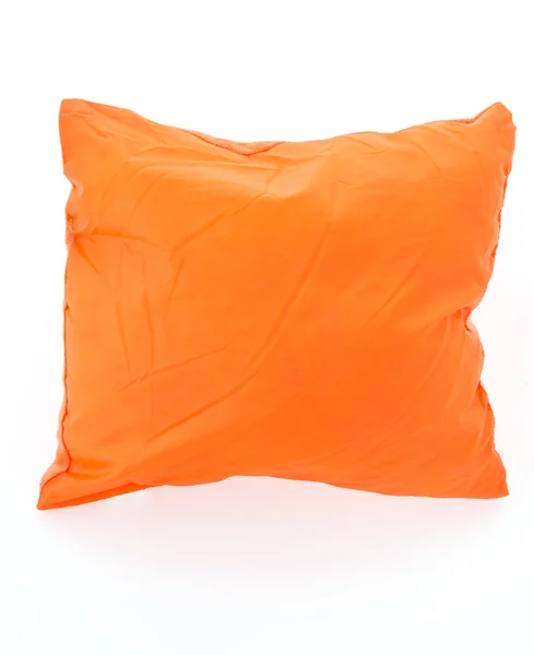 Oranžové polštář izolovaných na bílém pozadí — Stock fotografie