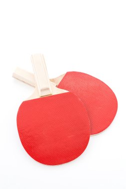 Raket ping pong izole üzerinde beyaz arka plan