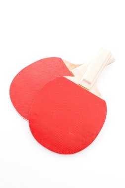 Raket ping pong izole üzerinde beyaz arka plan