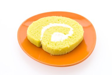 Варення рулон торт ізольовані на білому тлі