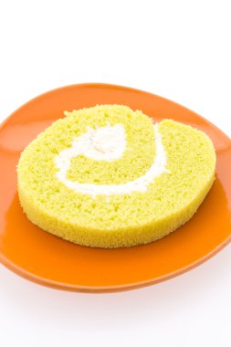 Варення рулон торт ізольовані на білому тлі