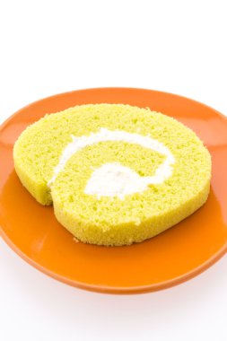 Варення рулон торт ізольовані на білому тлі