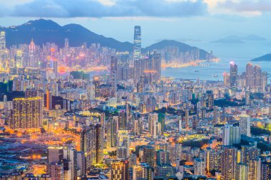 Hong kong-Ağustos 10: victoria Limanı Ağustos 10 sahne