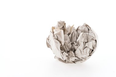 Kağıt beyaz zemin üzerine izole parçalamak