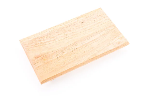 Planche à découper en bois isolée sur fond blanc — Photo