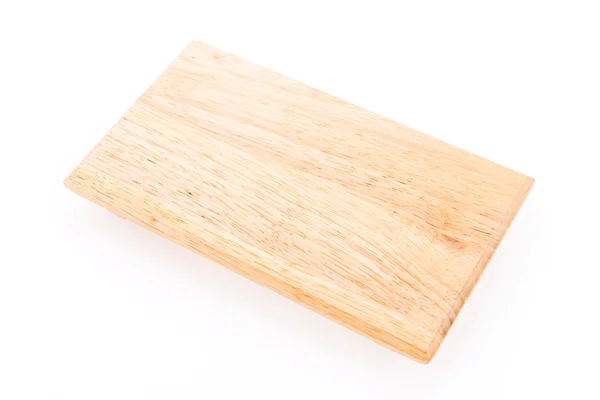 Wooden cutting board isolated on white background — Stock Photo, Image