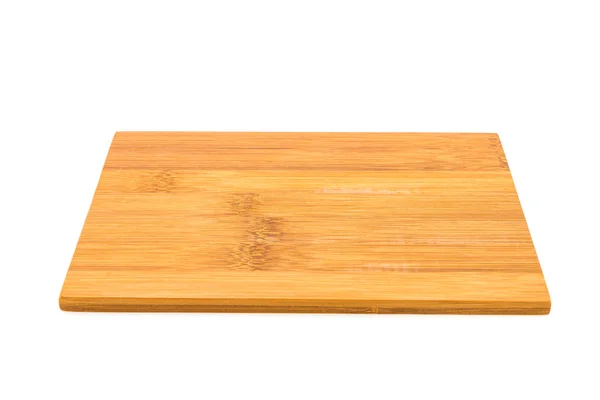 Wooden cutting board isolated on white background — Stock Photo, Image