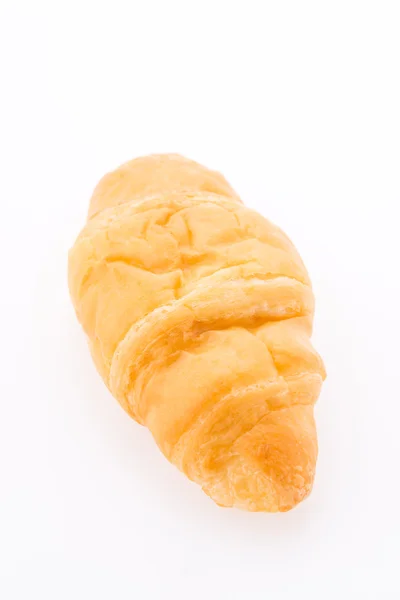 Κρουασάν, ψωμί απομονωθεί σε λευκό φόντο — Φωτογραφία Αρχείου