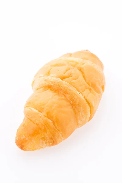 Croissant brood geïsoleerd op witte achtergrond — Stockfoto