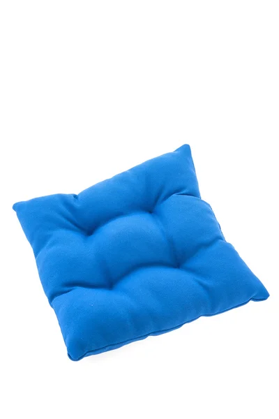 Almohada azul aislada sobre fondo blanco —  Fotos de Stock