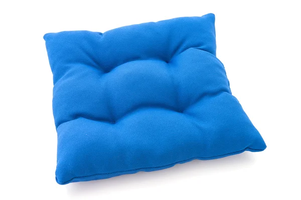 Almohada azul aislada sobre fondo blanco —  Fotos de Stock