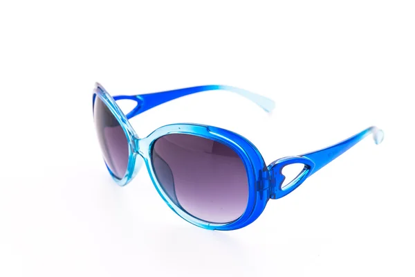 Gafas de sol azules aisladas sobre fondo blanco — Foto de Stock