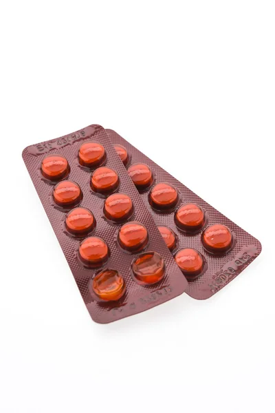 P-piller medicin isolerad på vit bakgrund — Stockfoto