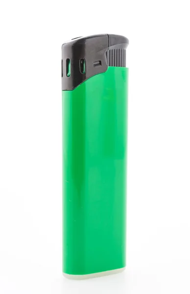 Green lighter isolated on white background — Stock Photo, Image