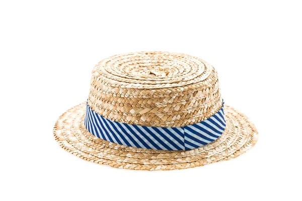 Sombrero de paja aislado en blanco — Foto de Stock