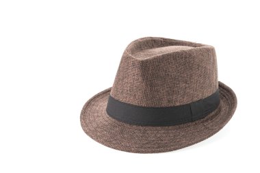 Hasır Şapka beyaz arkaplanda izole edildi