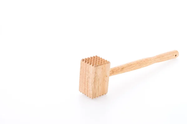 Maso dřevo kladivo izolované na bílém pozadí — Stock fotografie