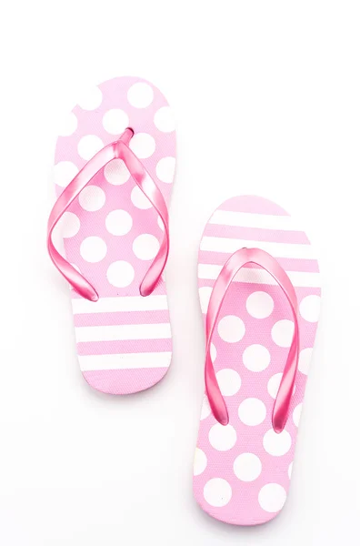 Flip flop mode plastic schoenen geïsoleerd op witte achtergrond — Stockfoto