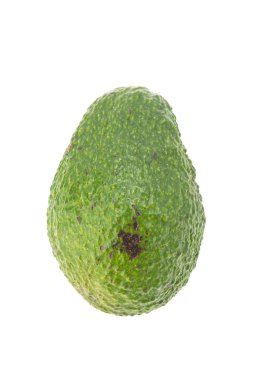 Avokado beyaz üzerine izole