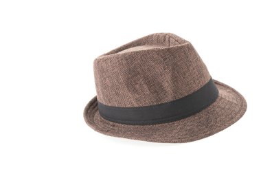 Hasır Şapka beyaz arkaplanda izole edildi