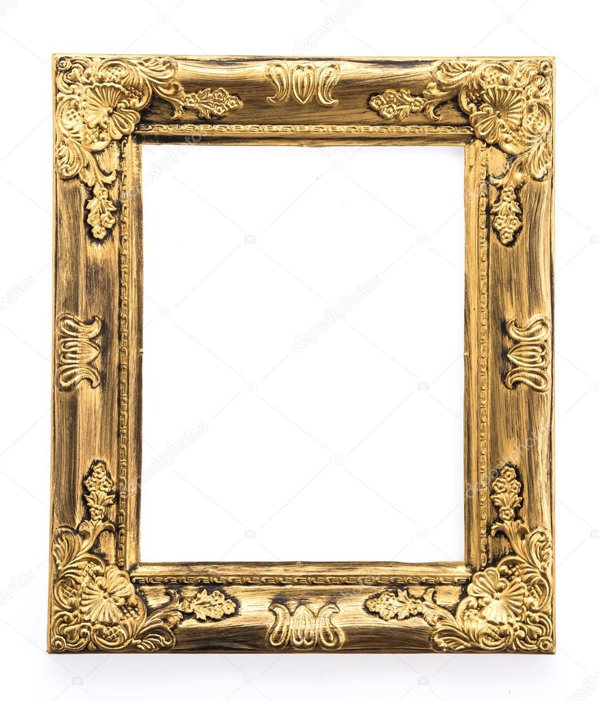 Wooden frame isolated on white background