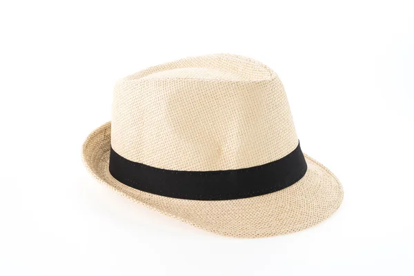 Cappello di paglia isolato su sfondo bianco — Foto Stock