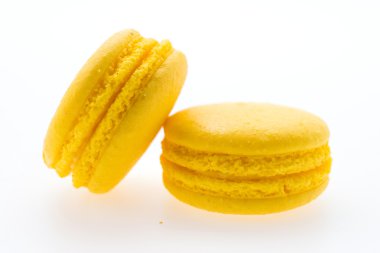 beyaz izole macaroons