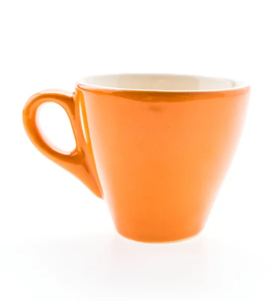 Orange mug isolated on white — Stock Photo, Image