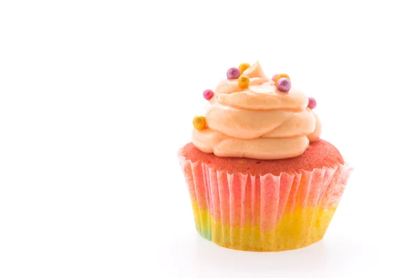 Bunte Cupcakes isoliert auf weiß — Stockfoto