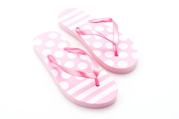 Flip flop mode plastic schoenen geïsoleerd op witte achtergrond — Stockfoto