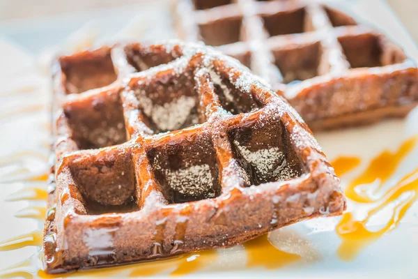 Waffle de chocolate — Fotografia de Stock