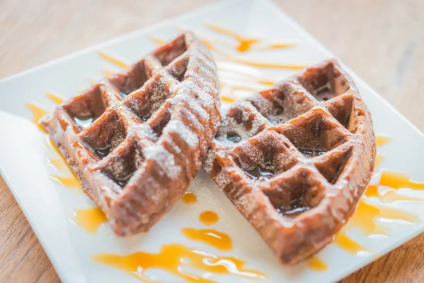 Waffle de chocolate — Fotografia de Stock