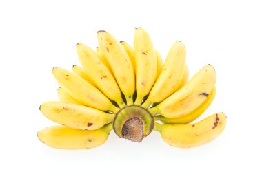 Beyaz arkaplanda izole edilmiş muz