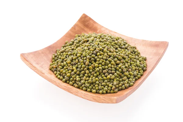 Green mung beans isolated on white background — Stock Photo, Image