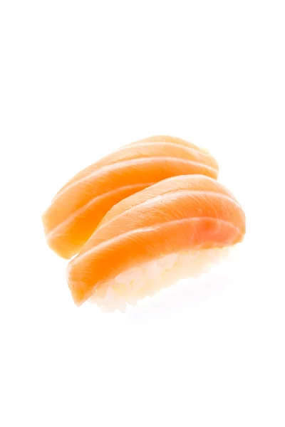 Salmon sushi isolated on white — Stock Photo, Image