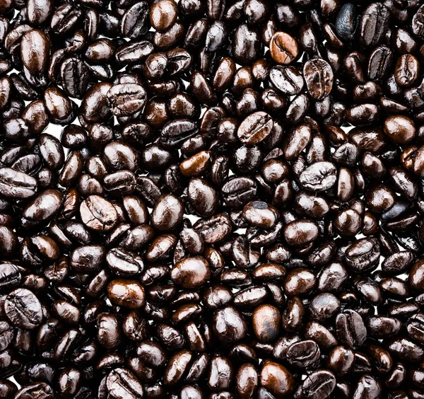 Beyaz arka planda izole kahve çekirdekleri — Stok fotoğraf